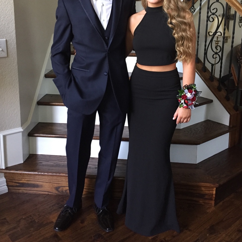 2 piece prom dress